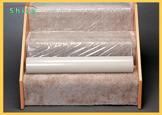 Self Adhesive Carpet Protection PE Film Clear Plastic Carpet Protector