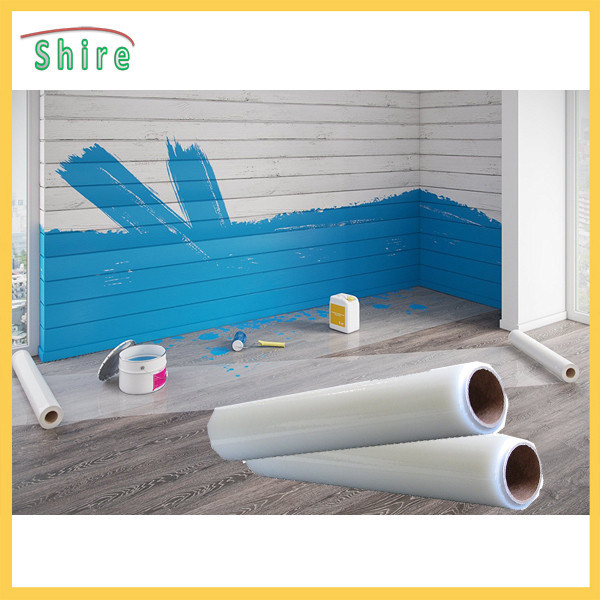 Self Adhesive Temporary Floor Protection Roll , Clear Protective Film For Furniture
