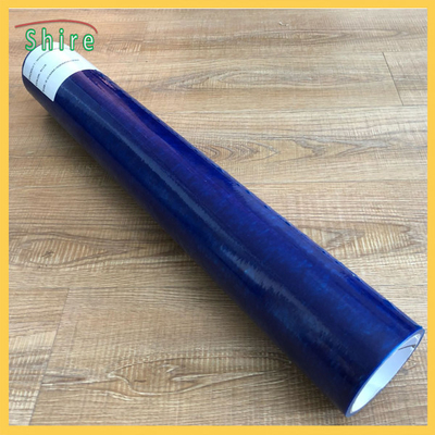 Light Blue Color Self Adhesive Protective Film , Surface Protection Film Roll For Window Glass