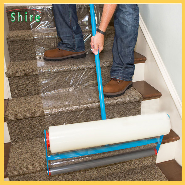 Clear Self Adhesive Carpet Protection Film Plasticover 25150 Microns